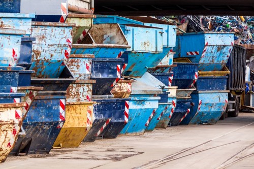 Rubbish junk collection vehicle loading household waste