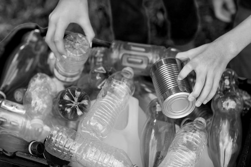 Local rubbish collection team handling household waste in Rubbish Junk
