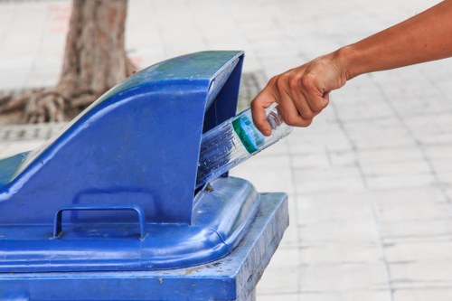 Supervised rubbish junk collection with controlled work area