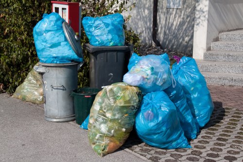 Clear outdoor space after professional garden waste removal