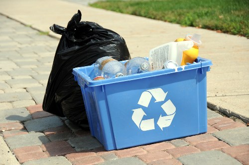 Business waste removal team collecting office and commercial rubbish in Rubbish Junk